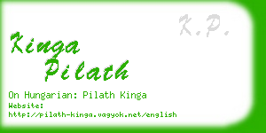 kinga pilath business card